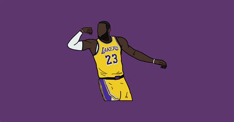 Lebron James Flex Celebration Los Angeles Lakers Nba Sticker