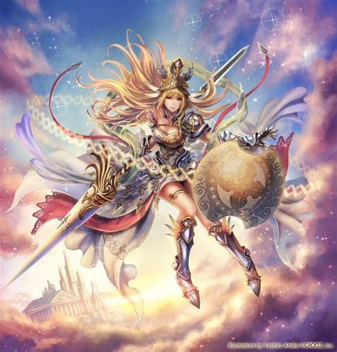 Anime Fantasy Sky Warrior Girl Pretty Beautiful Long Hair