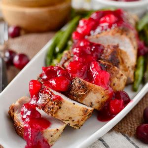 Just another idea to add to the many. Roasted Pork Tenderloin with Cranberry-Pear Sauce | Recipe ...