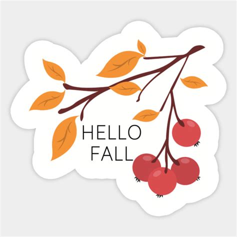 Hello Fall Hello Fall Sticker Teepublic