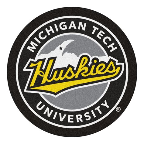 Ncaa Michigan Tech University Huskies Rounded Non Skid Mat Area Rug Car