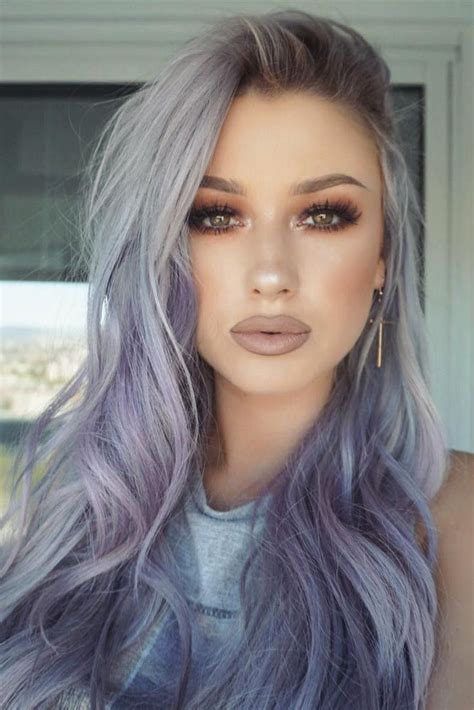 Silver Lavender Ombre Hair