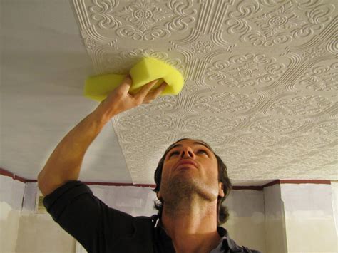 Free delivery and wallpaper paste included. How to Hang Wallpaper on a Ceiling | how-tos | DIY