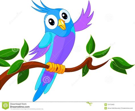 Cute Cartoon Parrot Stock Vector Illustration Of