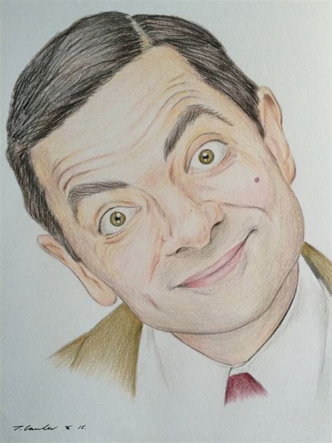 Mr Bean Drawing Rowan Atkinson By Billyboyuk On Deviantart