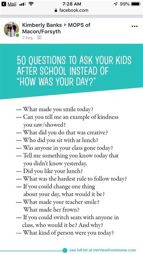 Open Ended Questions To Ask Kids Instead Of How Was Your Day