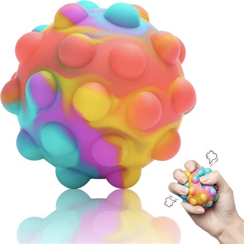 Buy Pop It Ball Fidget Toy Push Bubble Pop It Stress Ball Fidget Sensory Ball Toy Squeeze Ball