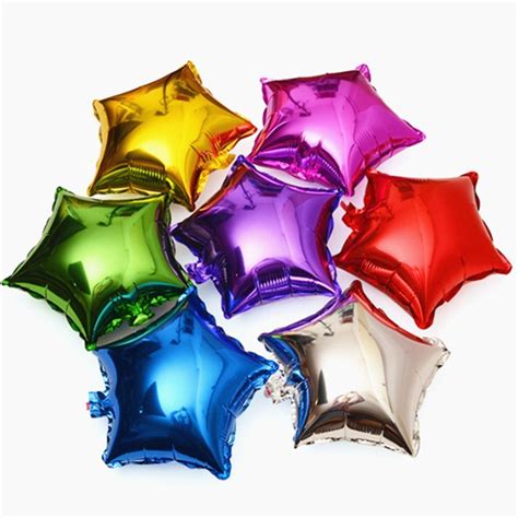 50pcslot Star Shape Foil Mylar Helium Ballon 18 Balloon Birth Free