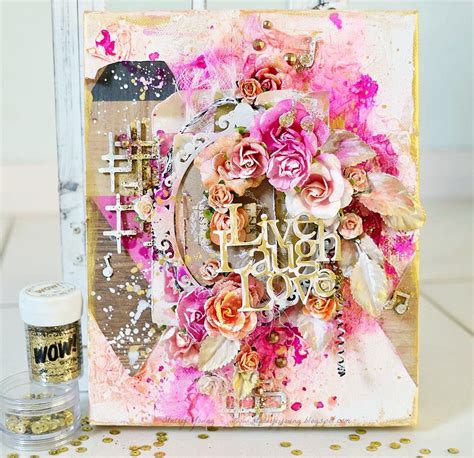 2 Crafty Chipboard Staceys October Creations Mixed Media Art