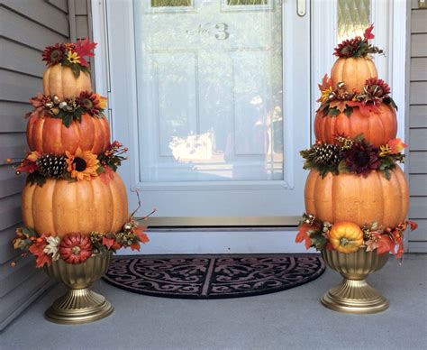 Diy Pumpkin Topiaries By Jco Pumpkin Topiary Pumpkin Diy Pumpkin