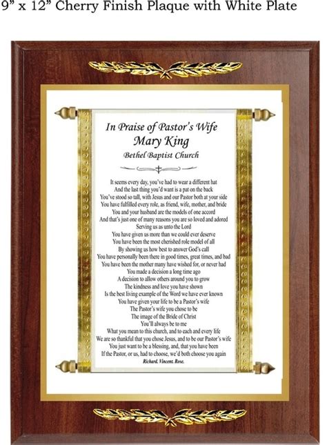 Pastor Wife Appreciation Poems