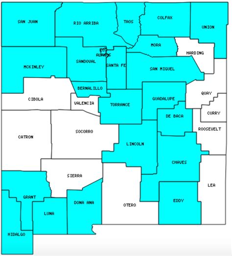 New Mexico Counties Visited With Map Highpoint Capitol And Facts
