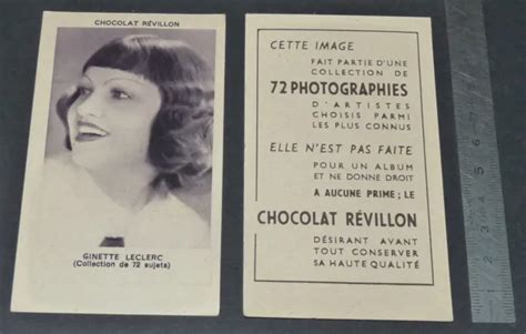 Photo Chocolat Revillon Actrice Cinema Actress Movie Ginette