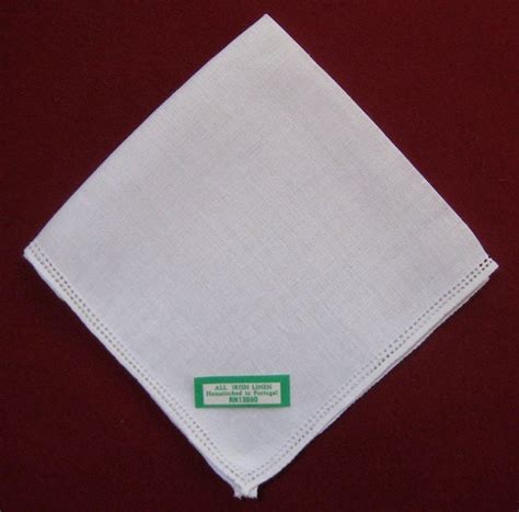 100 Irish Linen Handkerchief Ladies Handkerchief Double