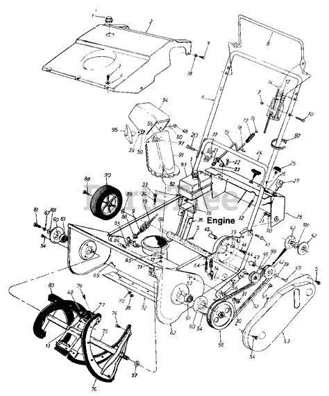 Mtd 314 180 000 Mtd Snow Thrower 1994 General Assembly Parts Lookup