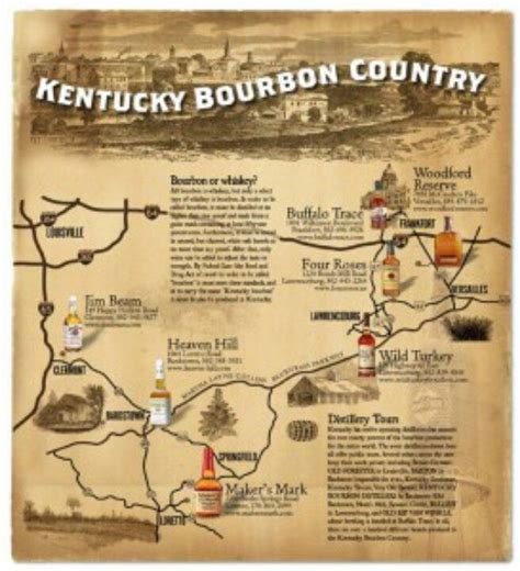Map Of Kentucky Bourbon Trail My Maps
