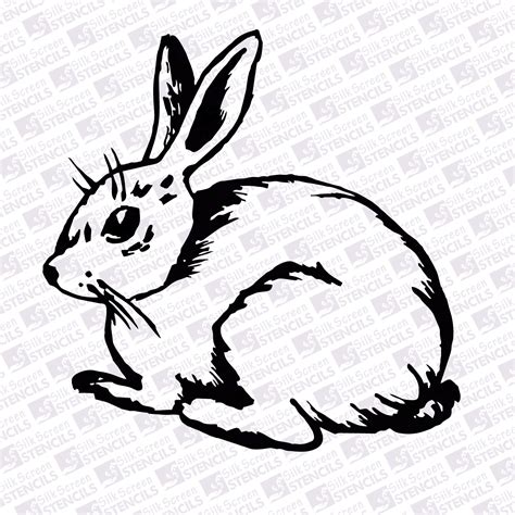 Rabbit Stencil Printable