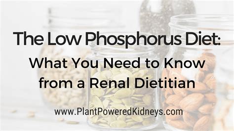 Low Phosphorus Foods Your Guide To The Low Phosphorus Diet