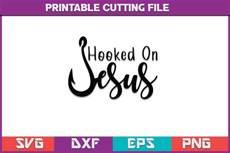 Hooked On Jesus Svg Graphic By Liberalishy · Creative Fabrica