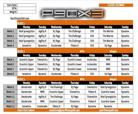 P X Workout Schedule Excel Spreadsheet Eoua Blog