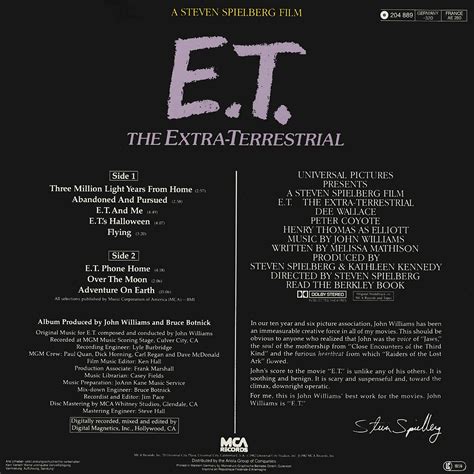 Original Motion Picture Soundtrack Et The Extra Terrestrial France