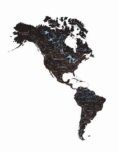 Map Americas Silhouette America North South Clip