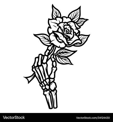 Discover More Than 85 Skeleton Hand Holding Rose Tattoo Best Ineteachers