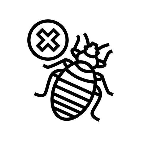 Bed Bug Treatment Line Icon Vector Illustration 10223134 Vector Art At