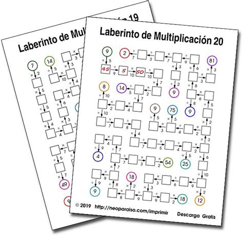 Juegos de multiplicaciones ejercicios de multiplicaciones y divisiones combinadas para niños de primaria. Laberinto de Multiplicaciones y Divisiones. Juegos ...