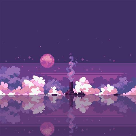 Pixel Art By Softwaring Pixel Art Landscape Cool Pixel Art Pixel Art