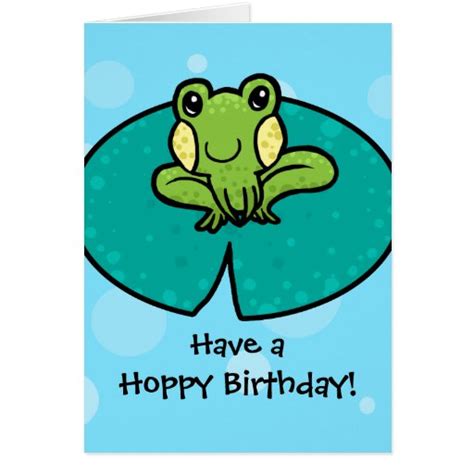 Hoppy Birthday Frog Birthday Card Zazzle