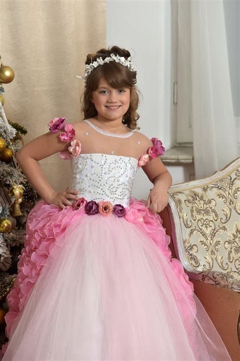Young Princess In White With Pink Dress Stock Photo Image Of Hair