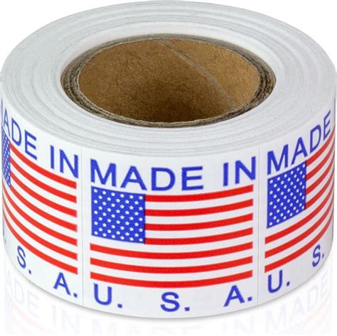 300 Labels 1 X 1 Inch Made In Usa Stickers America Flag