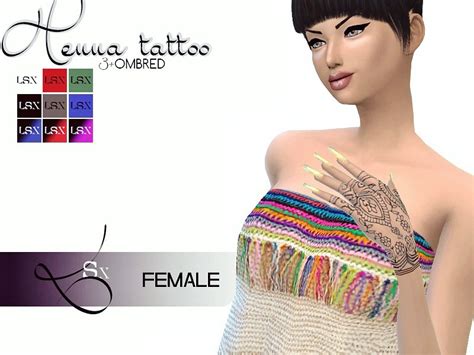 Henna Tattoo Female The Sims 4 Catalog