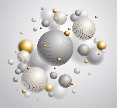 Premium Vector Abstract Spheres Vector Background Composition Of