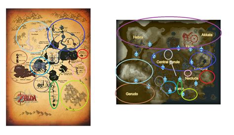 Botw Twilight Princess Map Comparison Gamingmeme