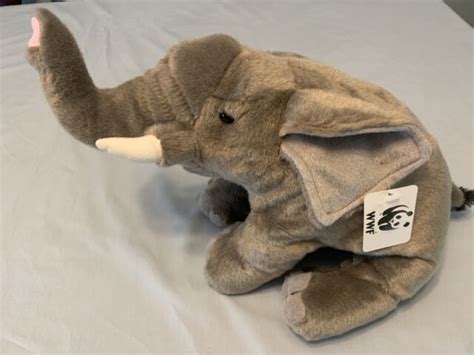 Wild Republic Elephant Plush Sitting Toy Stuffed Animal 12 Gray