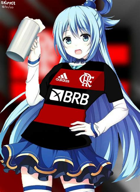 Aqua Com Camisa Do Flamengo 🇧🇷 58 Em 2021 Personagens Bonitos Personagens De Anime Leão De Fogo