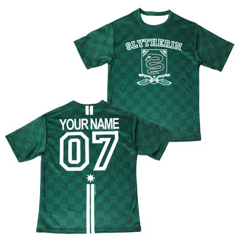 Exclusive Personalized Slytherin Crest Youth Quidditch Jersey Style T