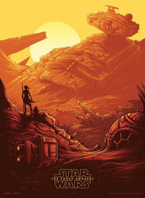 The Blot Says Star Wars The Force Awakens “rey And Bb 8” Imax Print