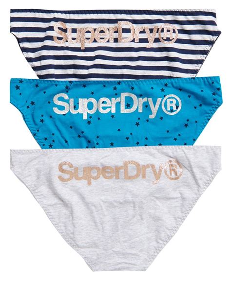 Superdry Super Briefs Triple Pack Womens Womens Underwear