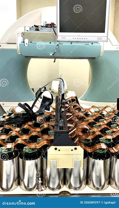 Nuclear Medicine Diagnostic Spect Detector Pmp Tubes Stock Image