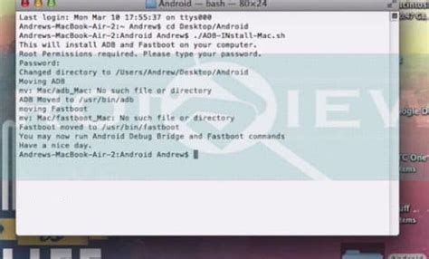 Comment Installer Adb Et Fastboot Sur Mac
