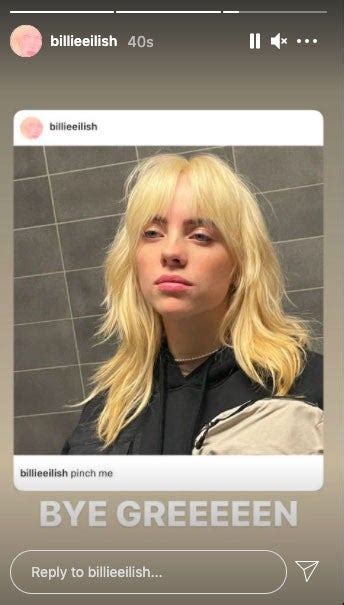 Our strange addiction is billie eilish's blonde hair, and luckily, she's been feeding it with more selfies ever since she showed off her new dye job. Billie Eilish New Hair Color 2021 - Billie Eeilish: 19 ...