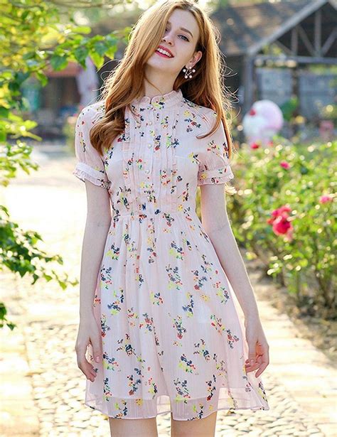 10 Beautiful Casual Floral Short Dress For Spring Style Floral Print