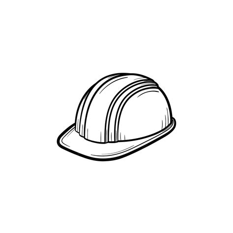 Premium Vector Engineer Helmet Hand Drawn Outline Doodle Icon Hard