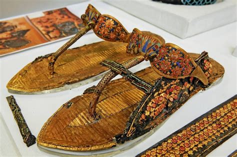 Preservation Work On Few Of The Boy King Tutankhamuns Sandals At The