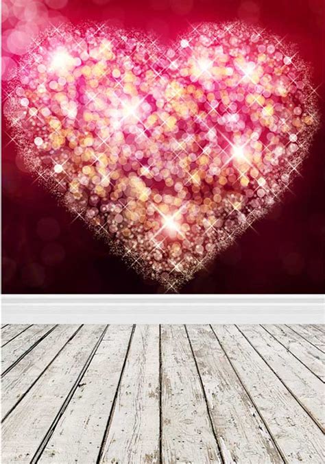 Vinyl Backdrops For Photography Valentines Day Background Red Heart