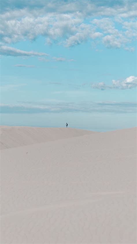Download Wallpaper 1080x1920 Desert Dunes Minimalism Silhouette