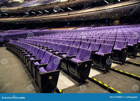 Purple Cinema Or Theater Seats Stock Image Image Of Auditorium